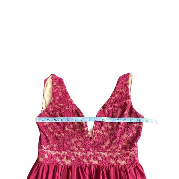 Lulus Make Way for‎ Wonderful Berry Red Lace Formal Sleeveless Maxi Dress Large - Picture 13 of 14